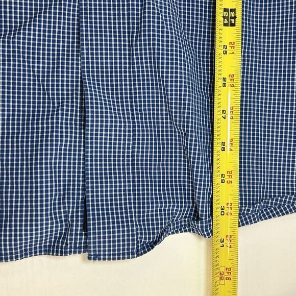 Ariat Pro Series Fitted Long Sleeve Blue Plaid Button down Shirt Men Large - Picture 9 of 11